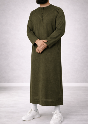 Emirati Qamis “Premium” Dark Green from Djellaba Men