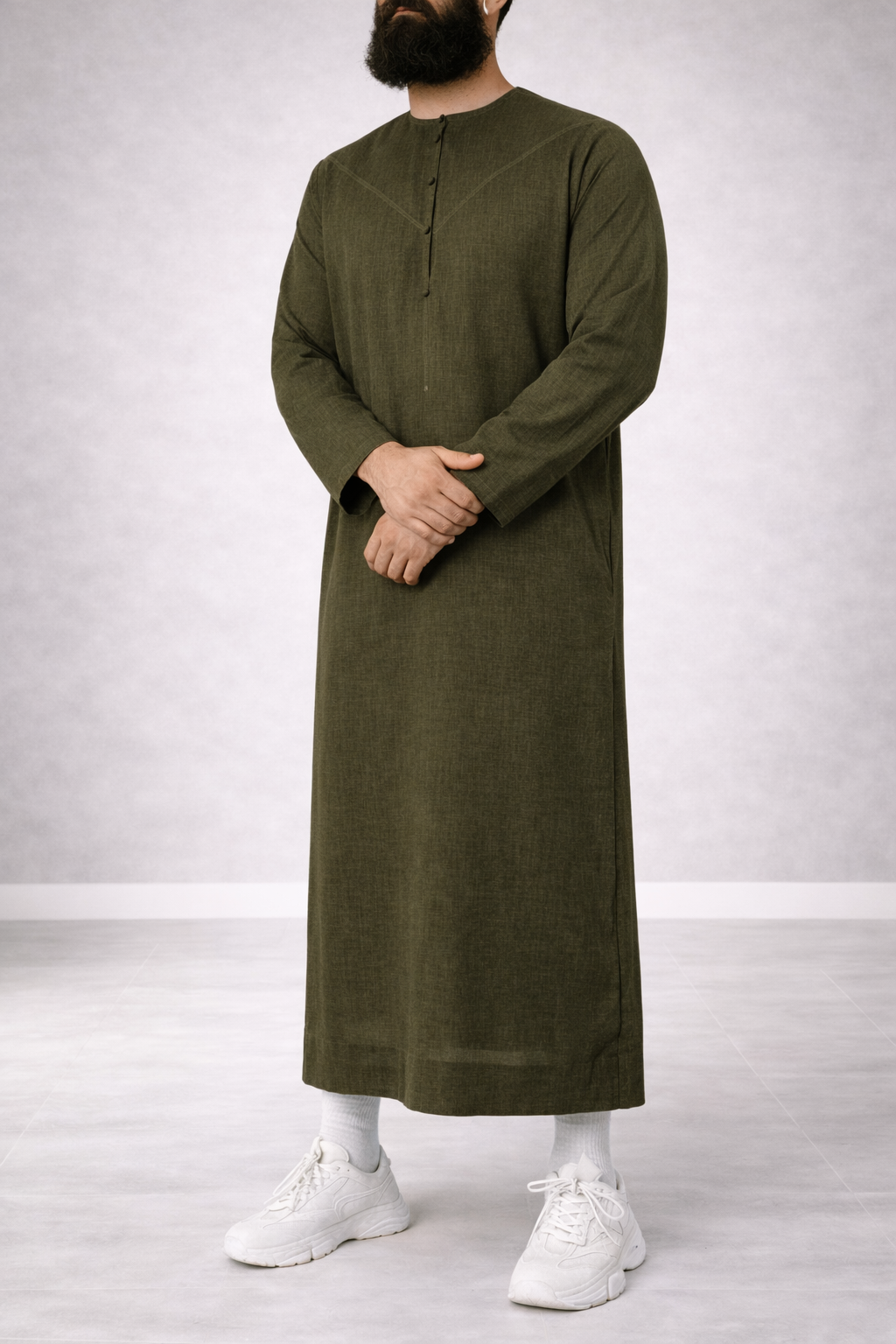 Emirati Qamis “Premium” Dark Green from Djellaba Men Emirati Qamis “Premium” Dark Green from Djellaba Men