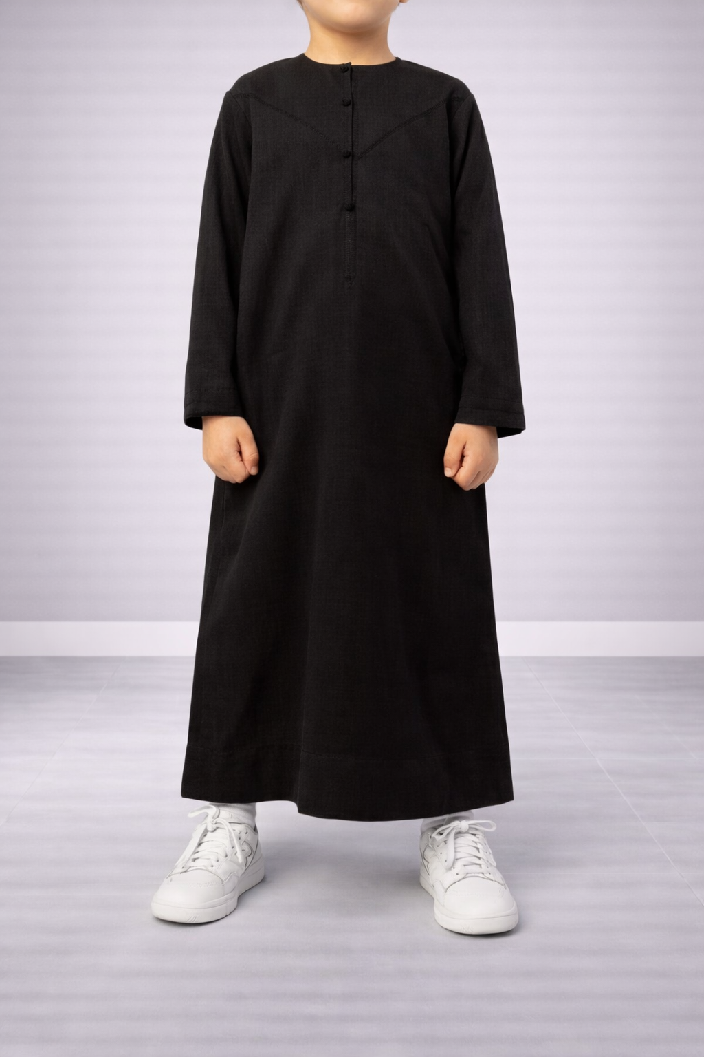 Emirati Qamis voor Jongens “Premium” Zwart Emirati Qamis voor Jongens “Premium” Zwart