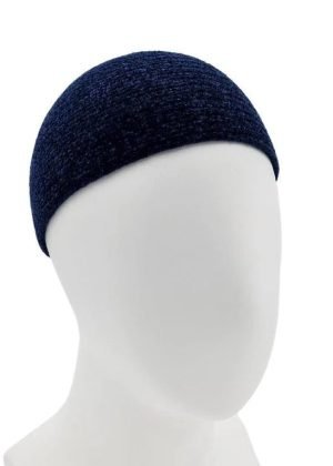Gebedsmuts ‘Velvet Basic’ Marineblauw