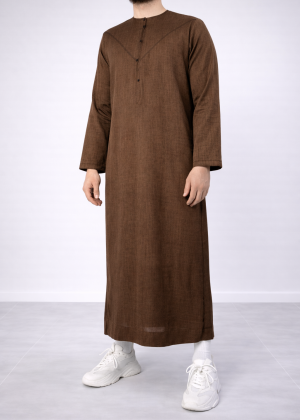 Emirati Qamis “Premium” Brown from Djellaba Men